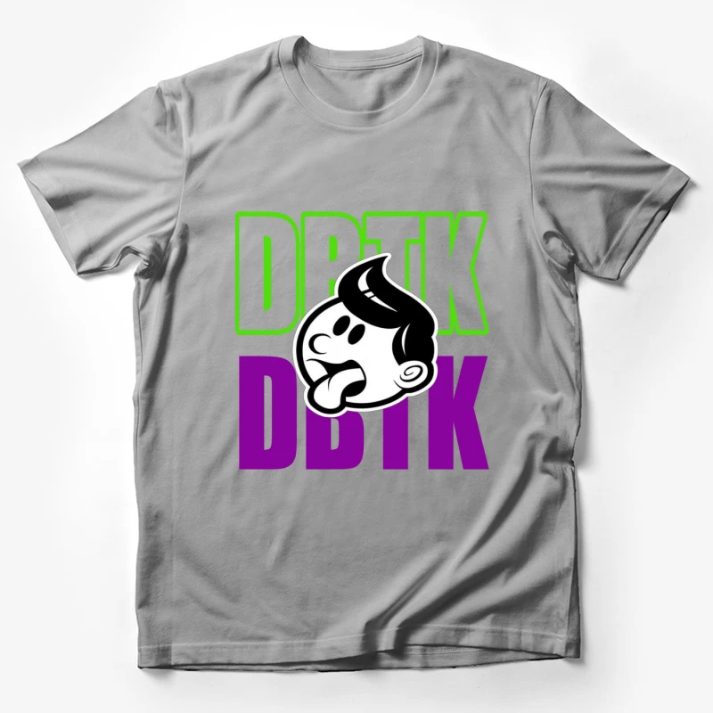Playful Cartoon Logo Design Male T-Shirt