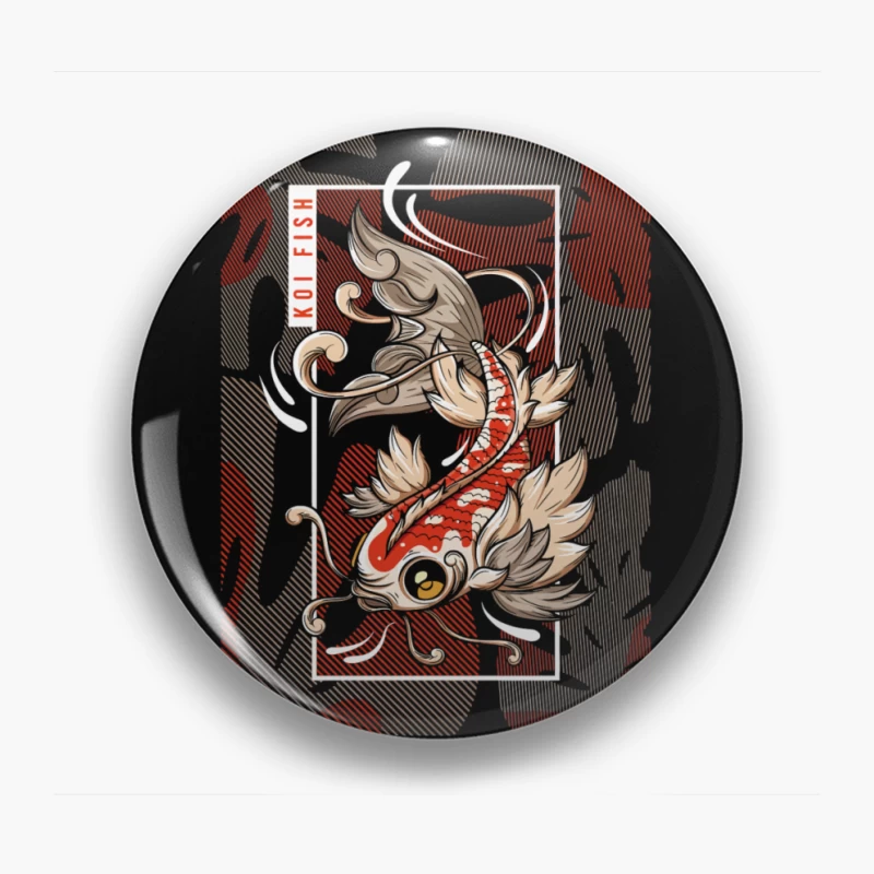 Koi Fish Art with a Contemporary Edge Pin