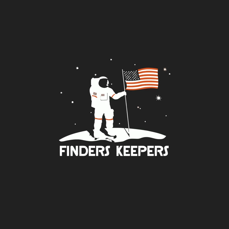 Minimalist Astronaut with American Flag: Space Exploration Concept Bucket Hat