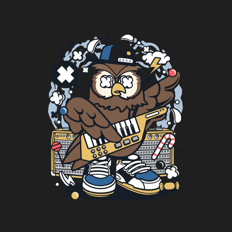 Hibou Musicien Urbain Homme Débardeur