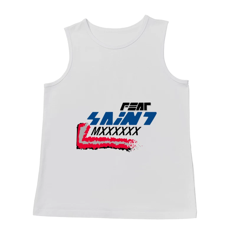 Futuristisches Grafikdesign mit Text Herren Tanktops