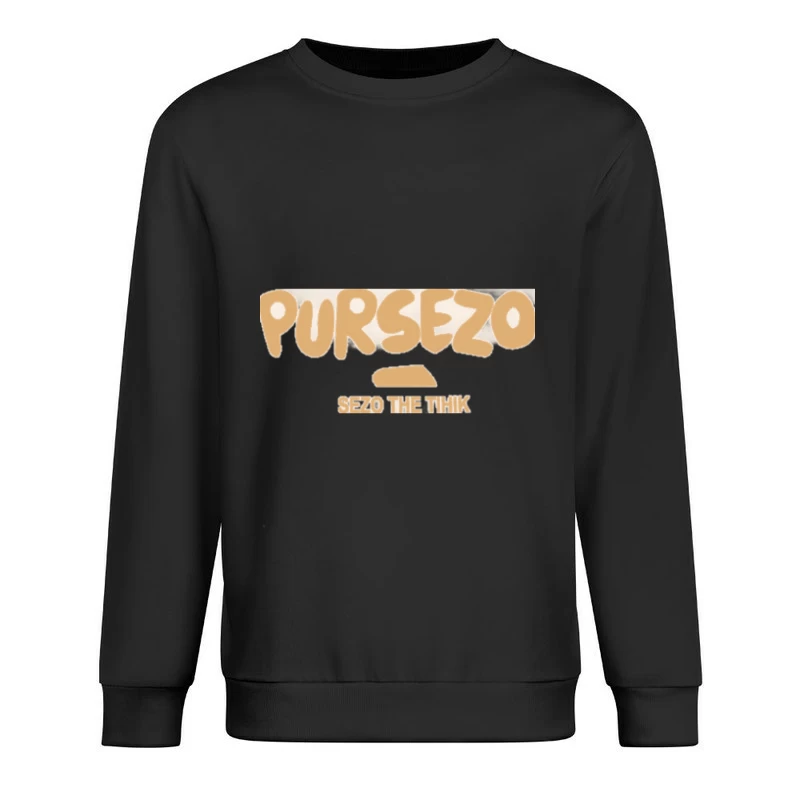 Verspieltes Logo-Design Herren Pullover Sweatshirt