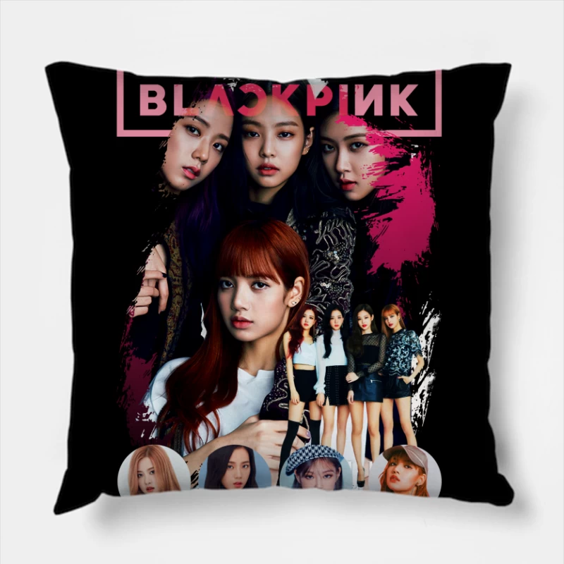 BLACKPINK: Iconic K-pop Girl Group Throw Pillow