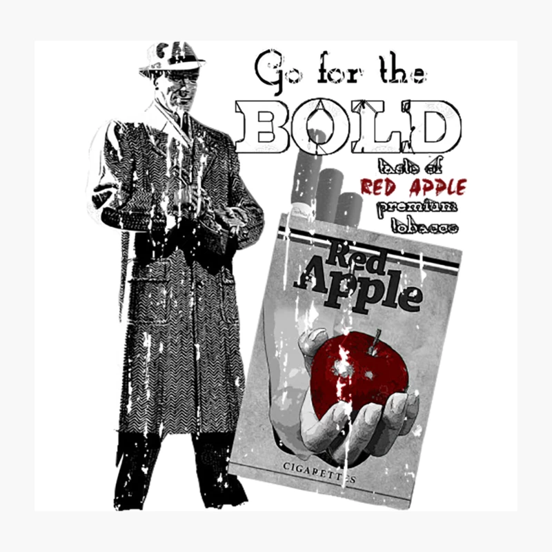 Red Apple Vintage Ad Throw Pillow