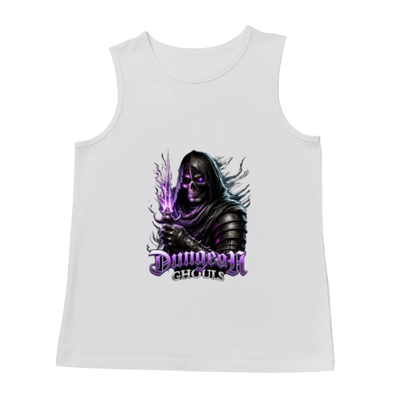 Ethereal Dark Knight with Purple Magic - Dungeon Ghouls Male Tank Top