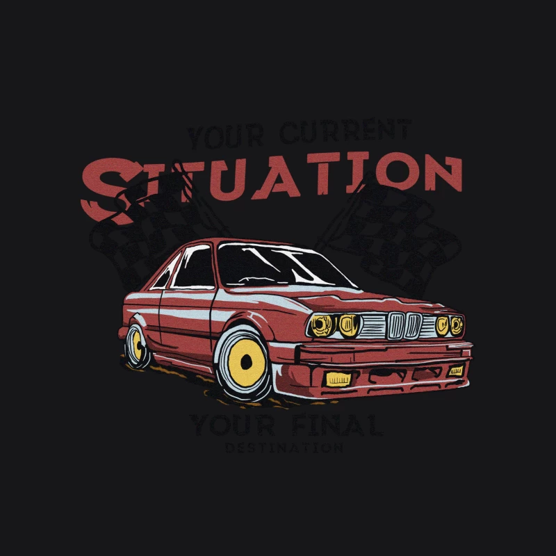 Klassisches Auto-Design mit Rennflaggenthema Herren Pullover Hoodie