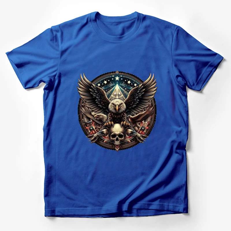 Eagle and Skull Symbolism in Fantasy Art Male T-Shirt