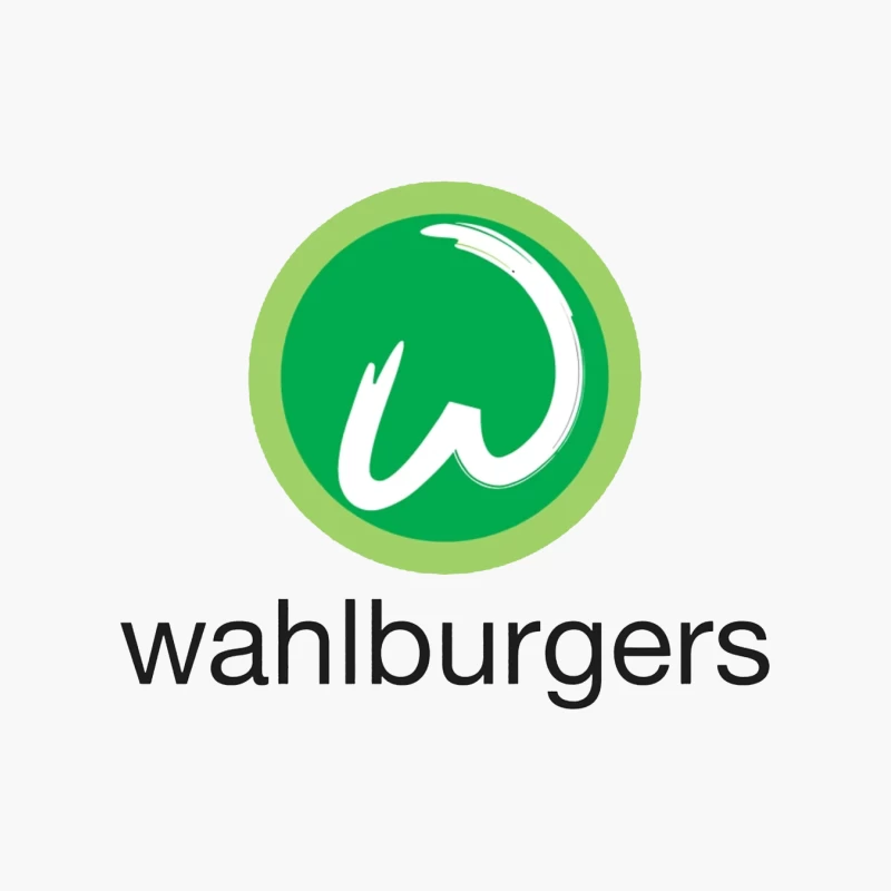 Wahlburgers Restaurant Chain Green Circle Logo Design Cotton Tote Bag