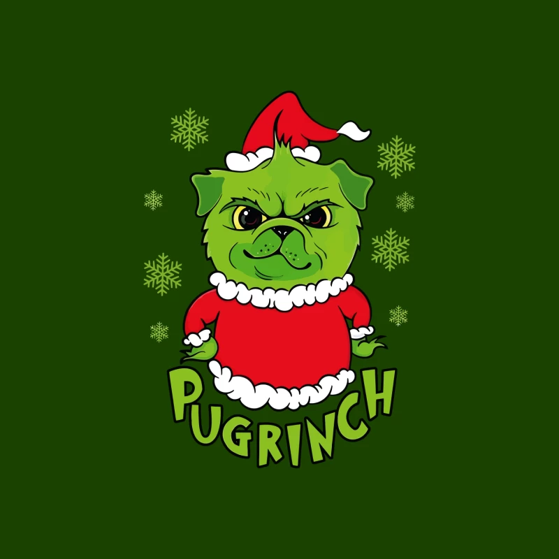 Pugrinch: Grumpy Holiday Cheer Mouse Pad