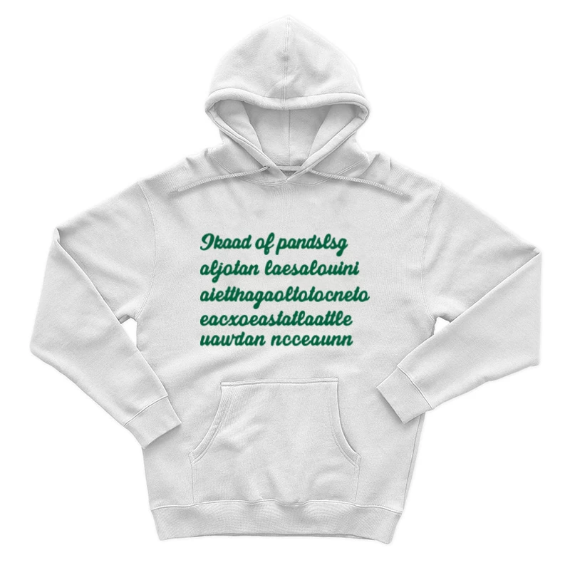 Kursive Kalligrafie in Grün Herren Pullover Hoodie