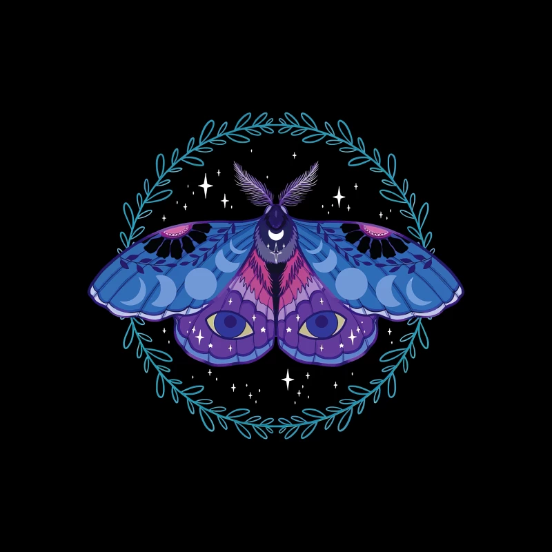 Celestial Moth – Mystical Nocturnal Elegance Tapestry