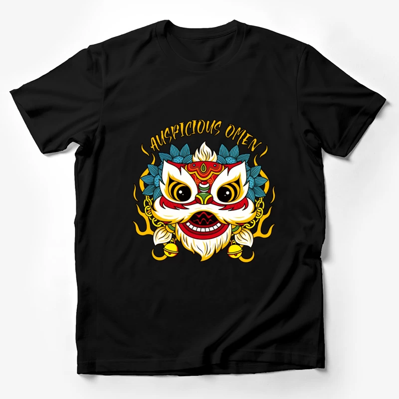 Auspizien-Maske mit Flammen und Blumen Herren T-Shirt