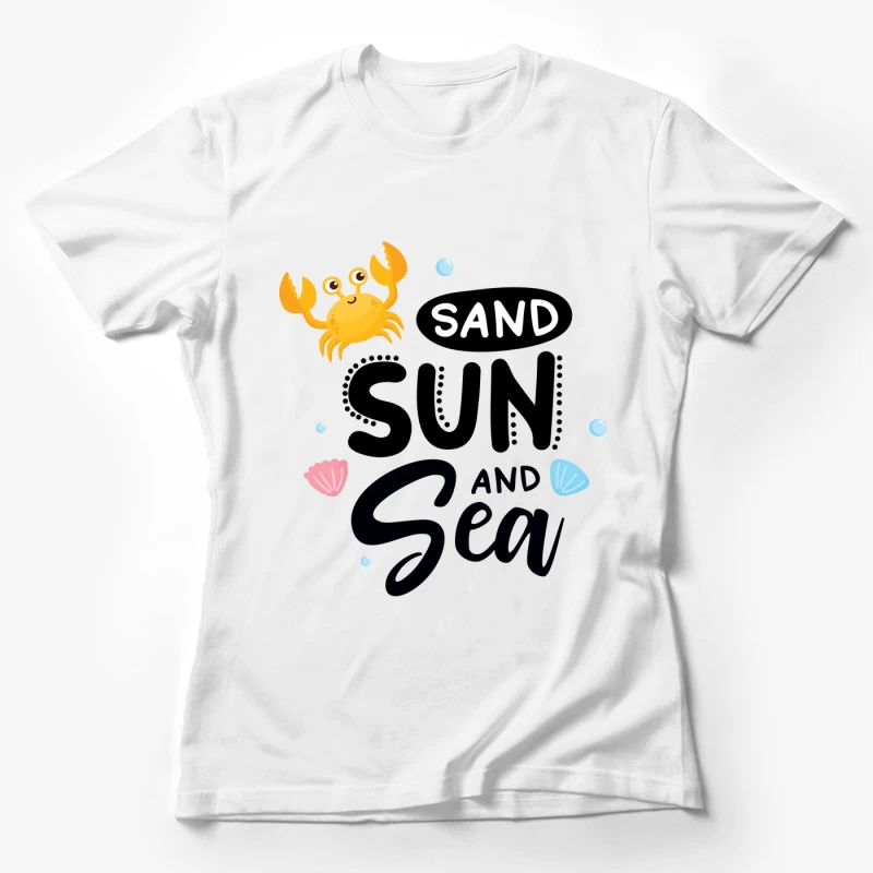 Été avec soleil, sable et mer Femme T-Shirt