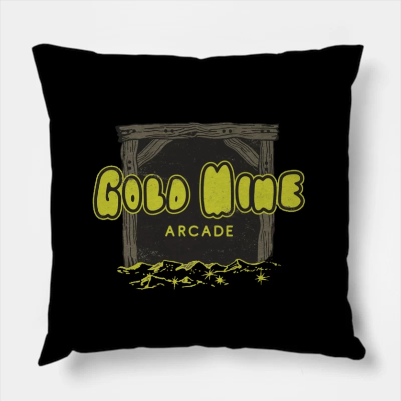 Gold Mine Throw Pillow
