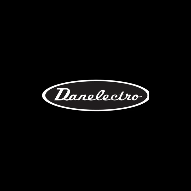 Vintage Danelectro Musical Equipment Logo in Black and White Mouse Pad