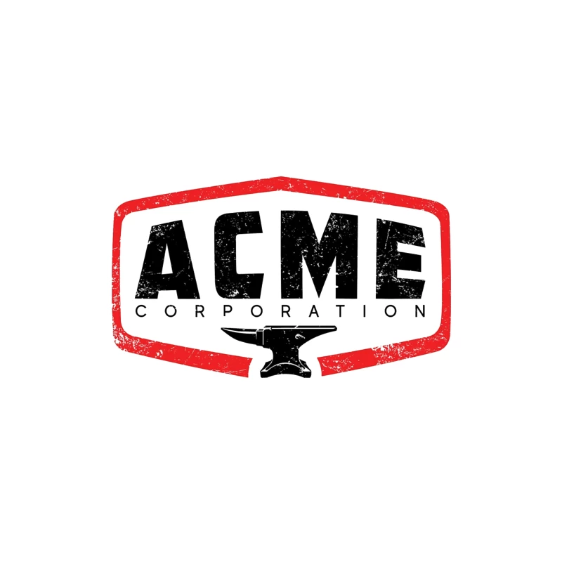 Vintage Acme Corporation Logo with Anvil Tapestry