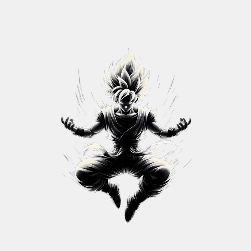 Dynamic Anime Character in Action Male Tank Top
