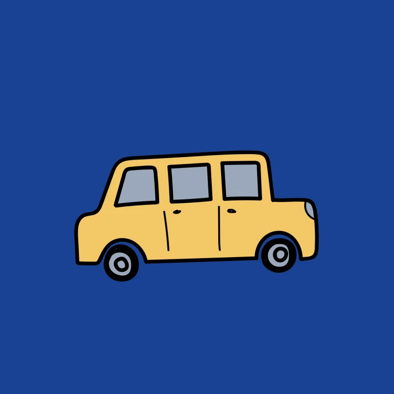 Voiture jaune dessinée à la main Femme T-Shirt