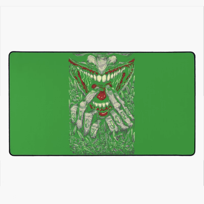 Awesome joker tooth Desk Mat