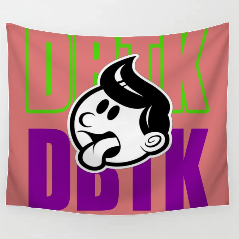Playful Cartoon Logo Design Tapestry
