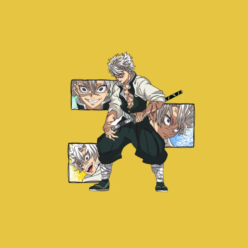 Personnage de Manga avec Épée Homme T-Shirt