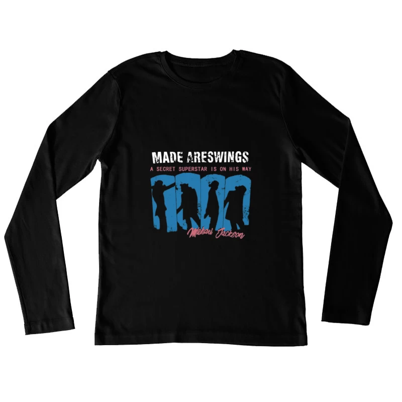 Design Silhouette de Michael Jackson Femme Manches Longues T-Shirt