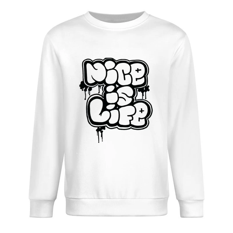 Graffiti-Stil Schriftzug Herren Pullover Sweatshirt