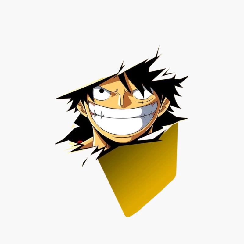 Excited Anime Character from One Piece Cotton Tote Bag