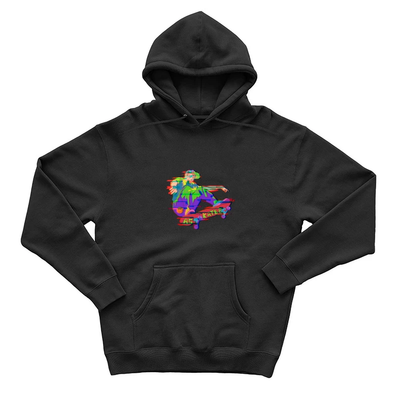Bunter Skater-Trick in Pixelkunst Herren Pullover Hoodie