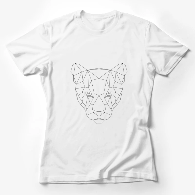 Visage de Panthère Géométrique Femme T-Shirt