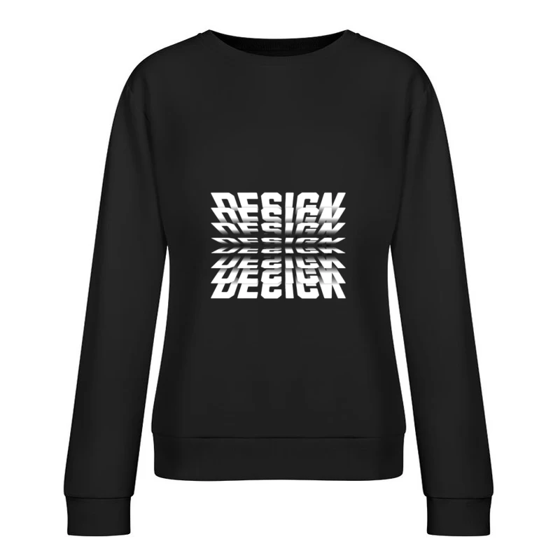 Design 3D avec Réflexion Miroir Femme Sweat-shirt à enfiler