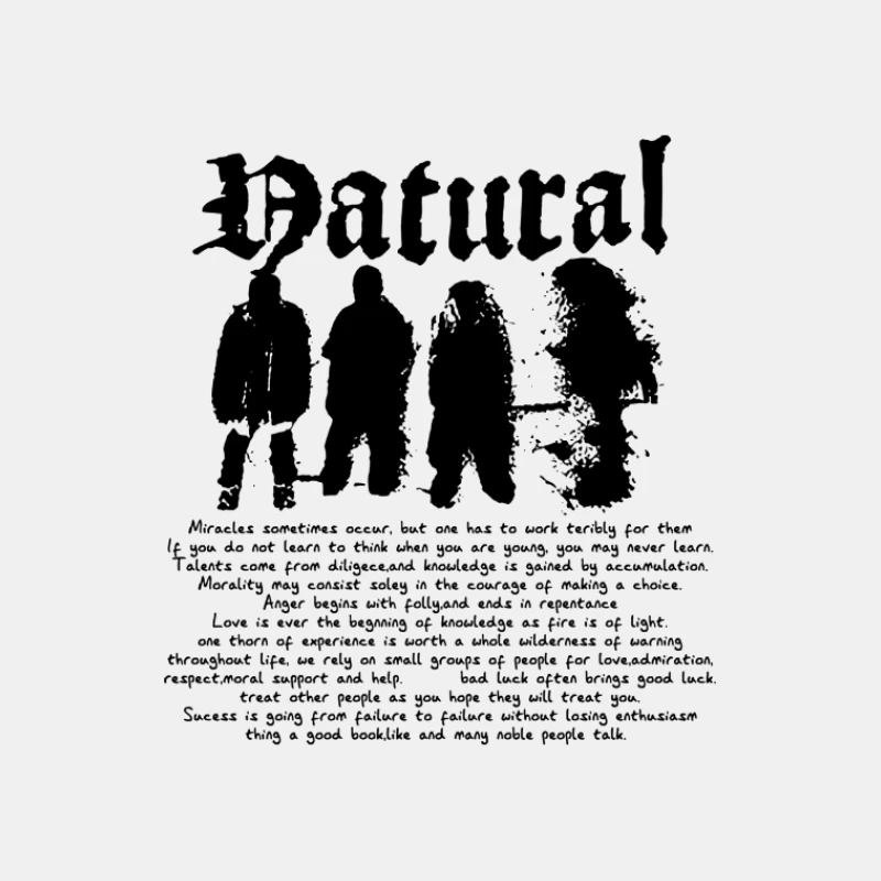 Natürliche Silhouette und Textdesign Herren Tanktops