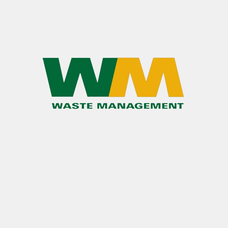 Waste Management (WM) Corporate Logo in Green and Yellow Male Tank Top