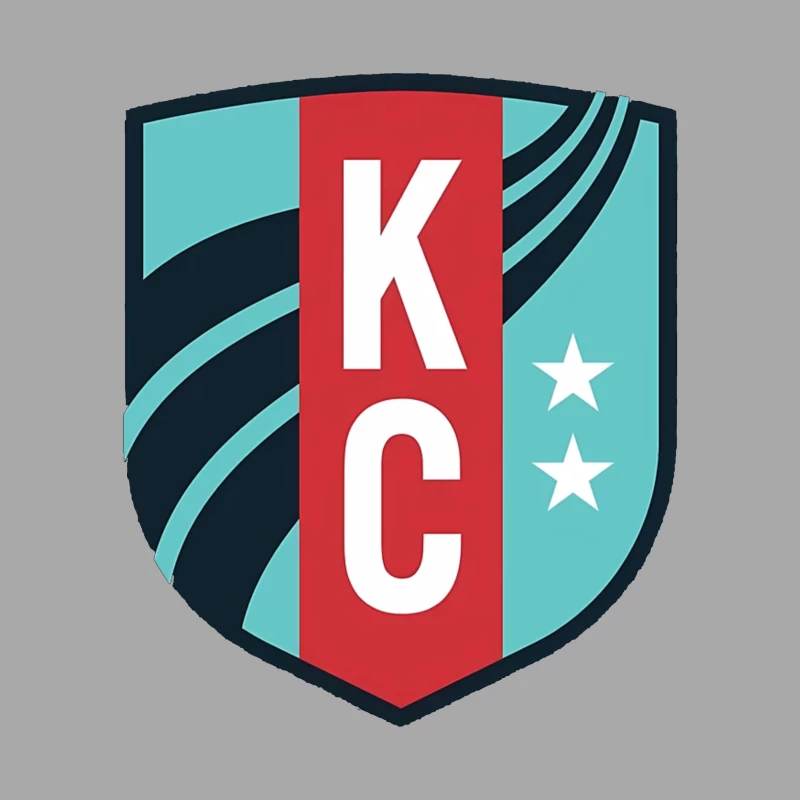 KC Sports Shield Logo with Stars Female Pullover Hoodie