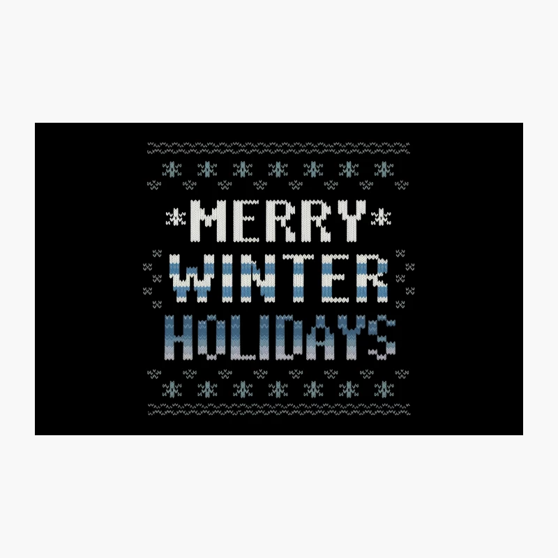 Festive Knitted Winter Holiday Greeting Travel Mug