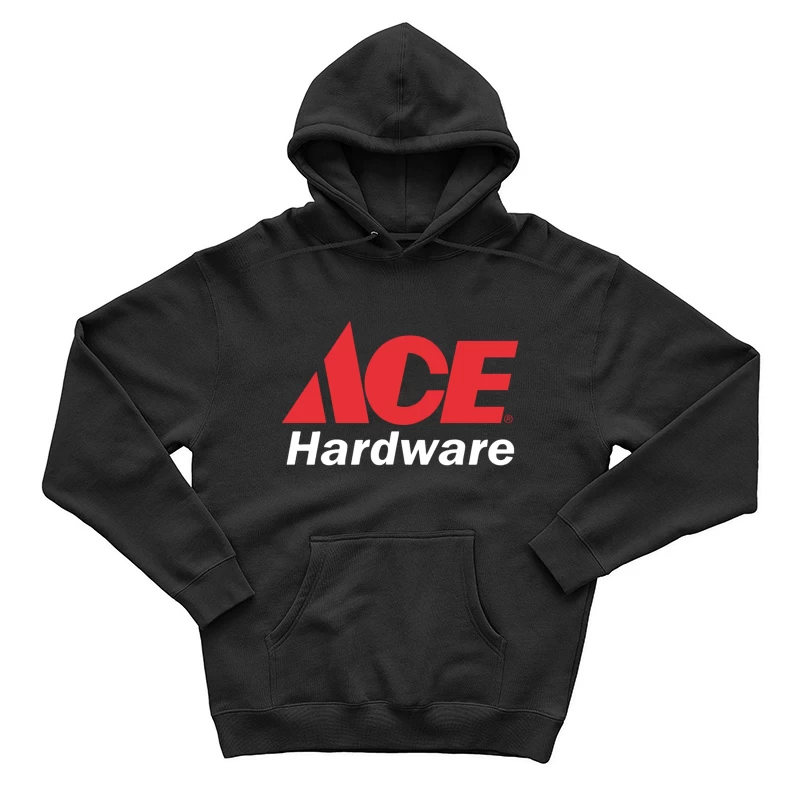 Ace Hardware Store Logo in Red and White Design Male Pullover Hoodie