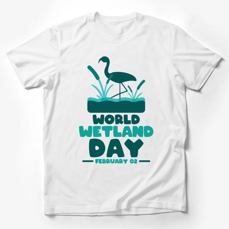 Celebrate World Wetland Day – Vibrant Flamingo Design Male T-Shirt