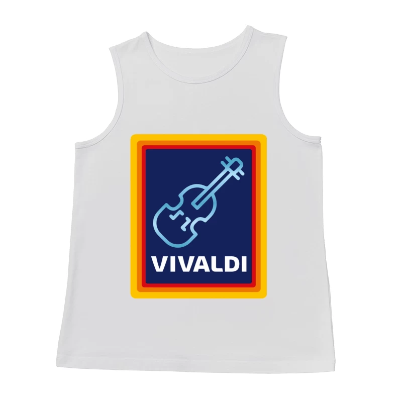 Vivaldi Classical Music Logo with Violin Icon Male Tank Top