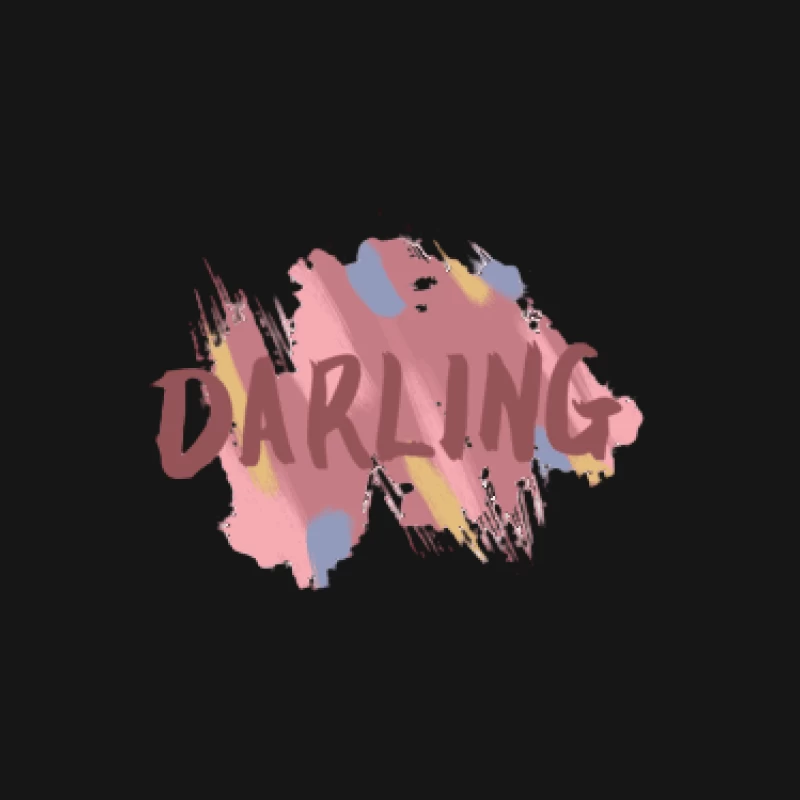 Darling Aquarell Design Herren Langarm T-Shirt