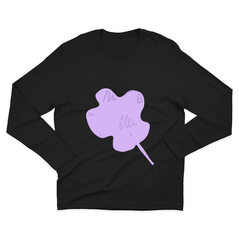 Feuille lilas abstraite Homme Manches Longues T-Shirt