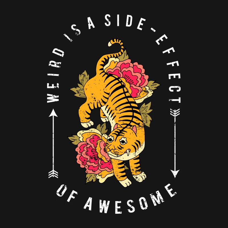 Tigre artistique avec message inspirant Femme T-Shirt