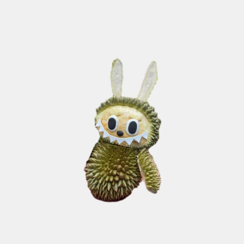 Kreatives Durian-Kunstwerk mit Hasenelementen Herren Tanktops