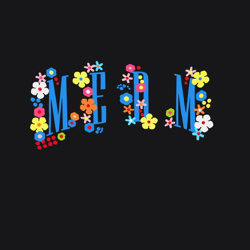 Blumiges typografisches Design mit dem Wort Herren Pullover Hoodie