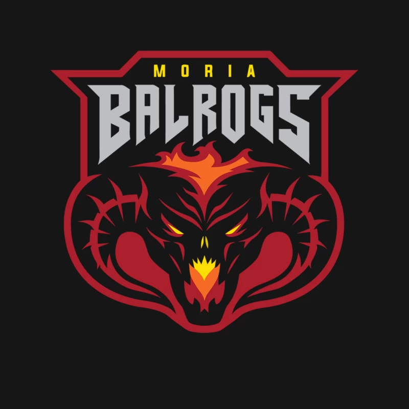 Moria Balrogs: Fiery Demon Sports Team Logo Mouse Pad