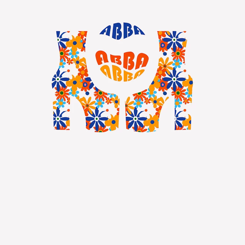 Abba Band Flowers Art Male T-Shirt