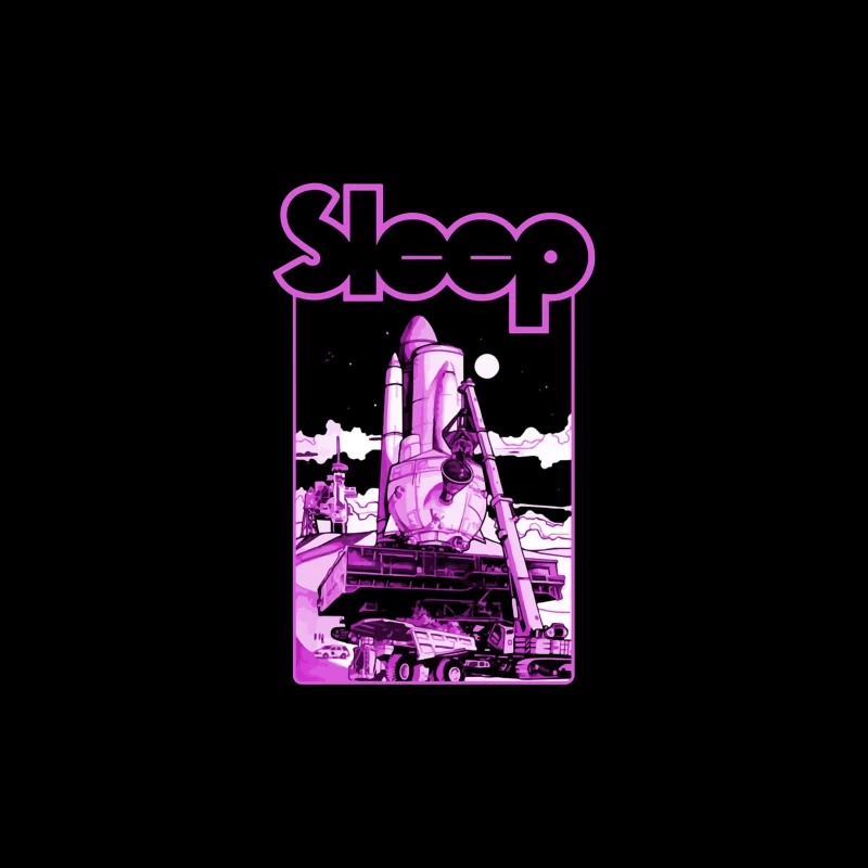 Sleep Band's Purple Rocket Industrial Space Art iPhone Case