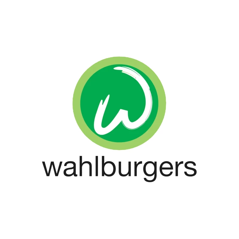 Wahlburgers Restaurant Chain Green Circle Logo Design Mouse Pad