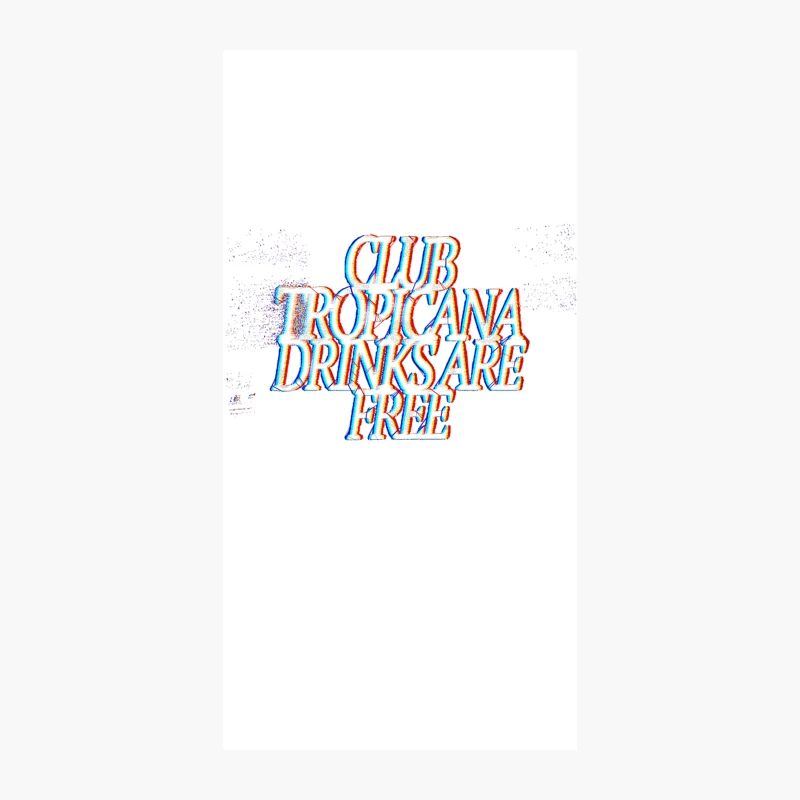 Club Tropicana Drinks Are Free - Slogan 80s Tribute Design iPhone Case
