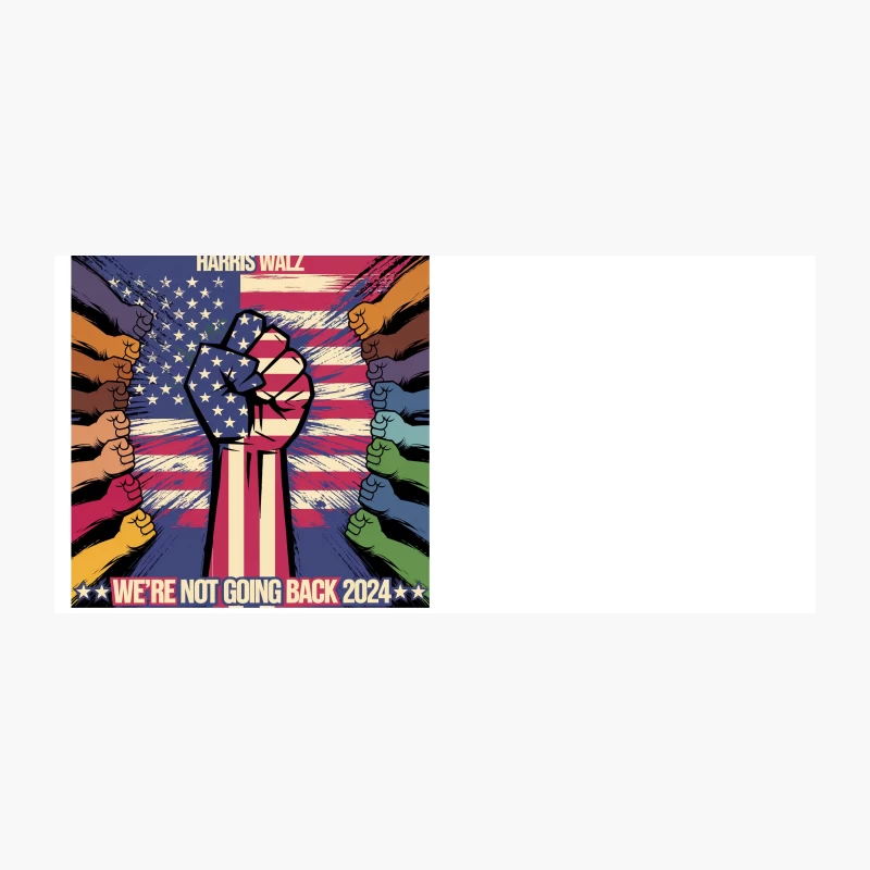 Diverse Unity: American Political Protest Poster for 2024 Election Coffee Mug