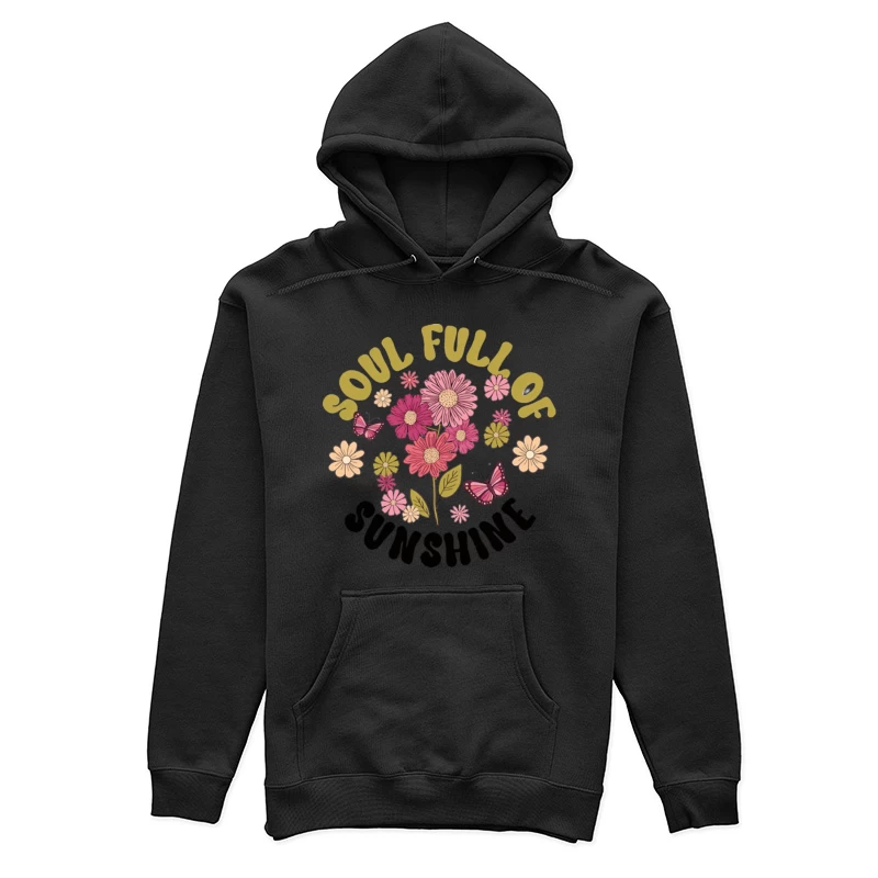 Seele voller Sonnenschein mit Blumen und Schmetterlingen Damen Pullover Hoodie